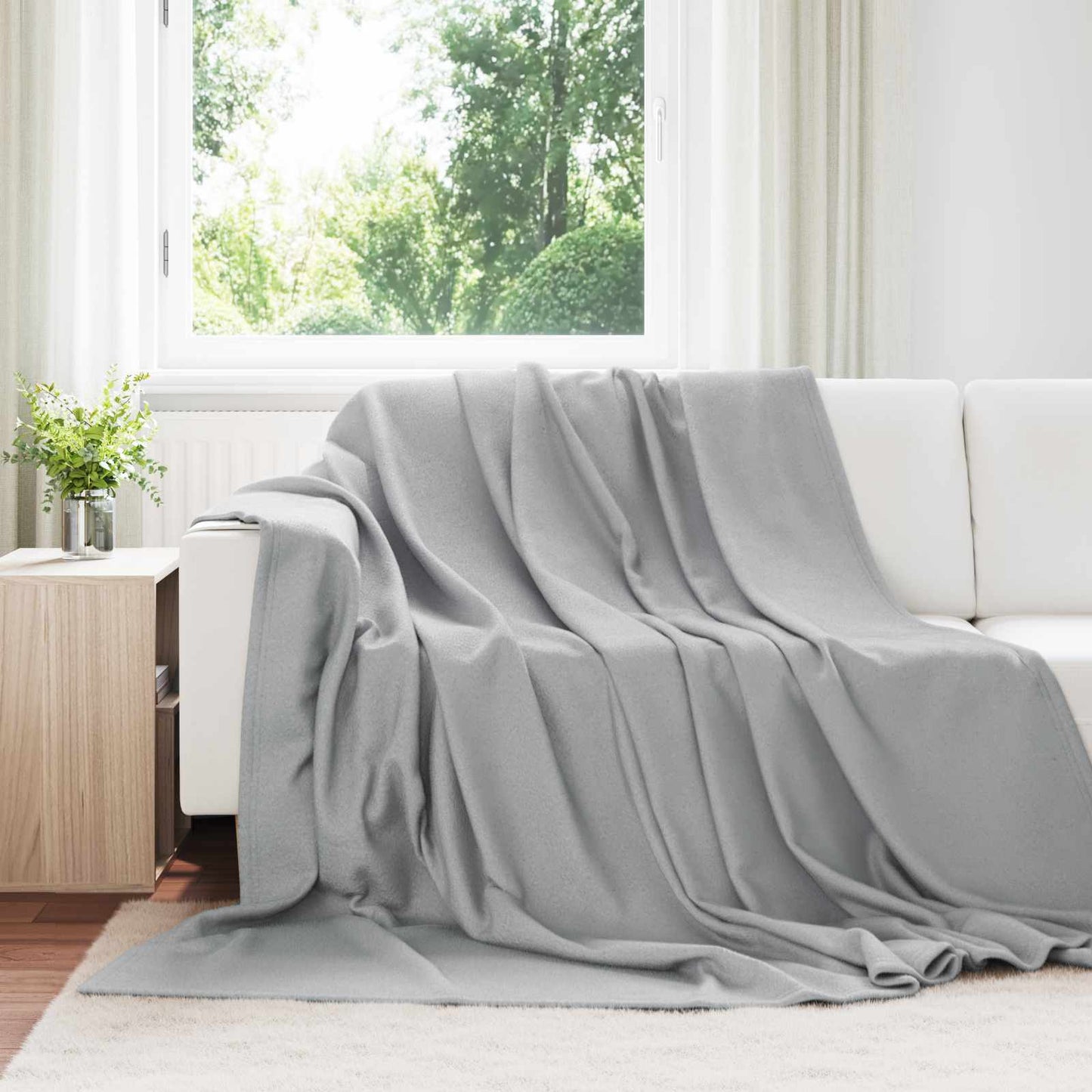 Kastepledd 24 pcs Grå 270 x 240 cm Fleece