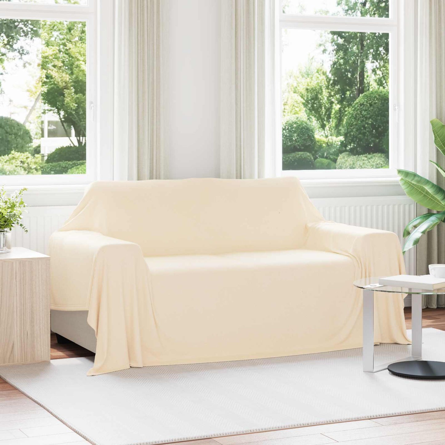 Kastteppe Krem 280 x 210 cm Fleece