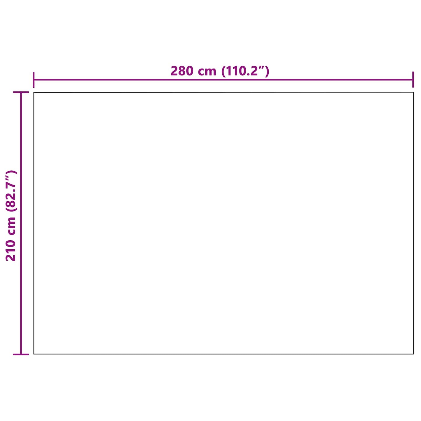 Kastteppe Krem 280 x 210 cm Fleece