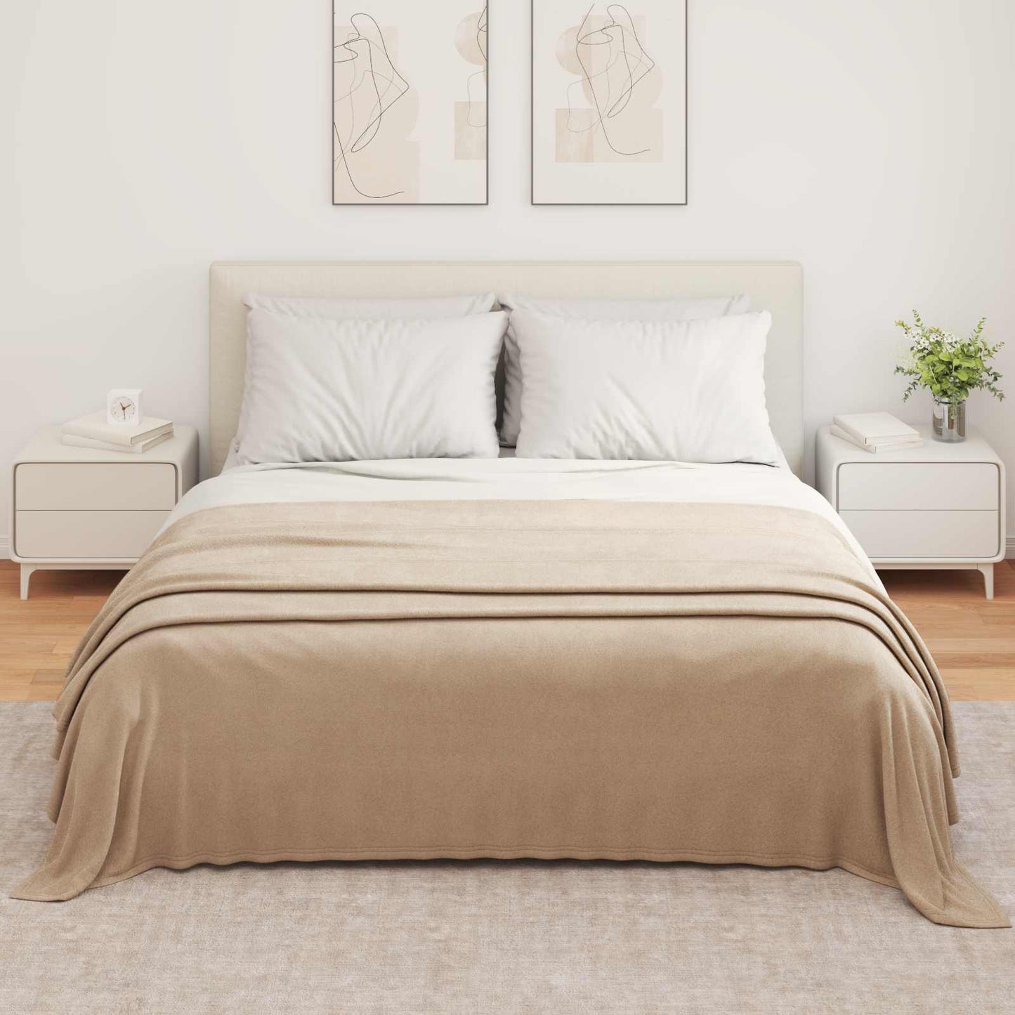 Kastepledd 6 pcs Kamel 350 x 270 cm Fleece