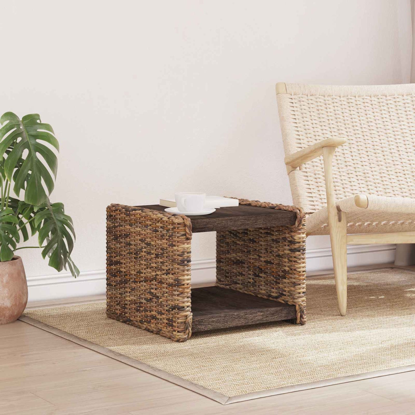 Kaffebord Naturlig 45 x 45 x 45 cm Massiv Mahogni Tre