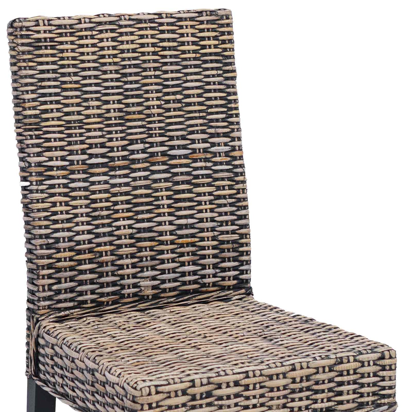 Spisestuestol 2 pcs Kubu rotting og solid mahogni tre Svartvask