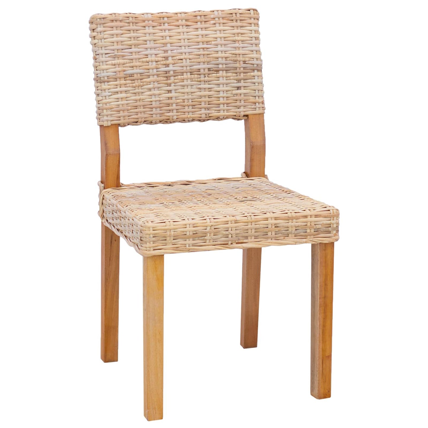 Spisestuestol 2 pcs Kubu Rattan Naturlig 46 x 55 x 84 cm