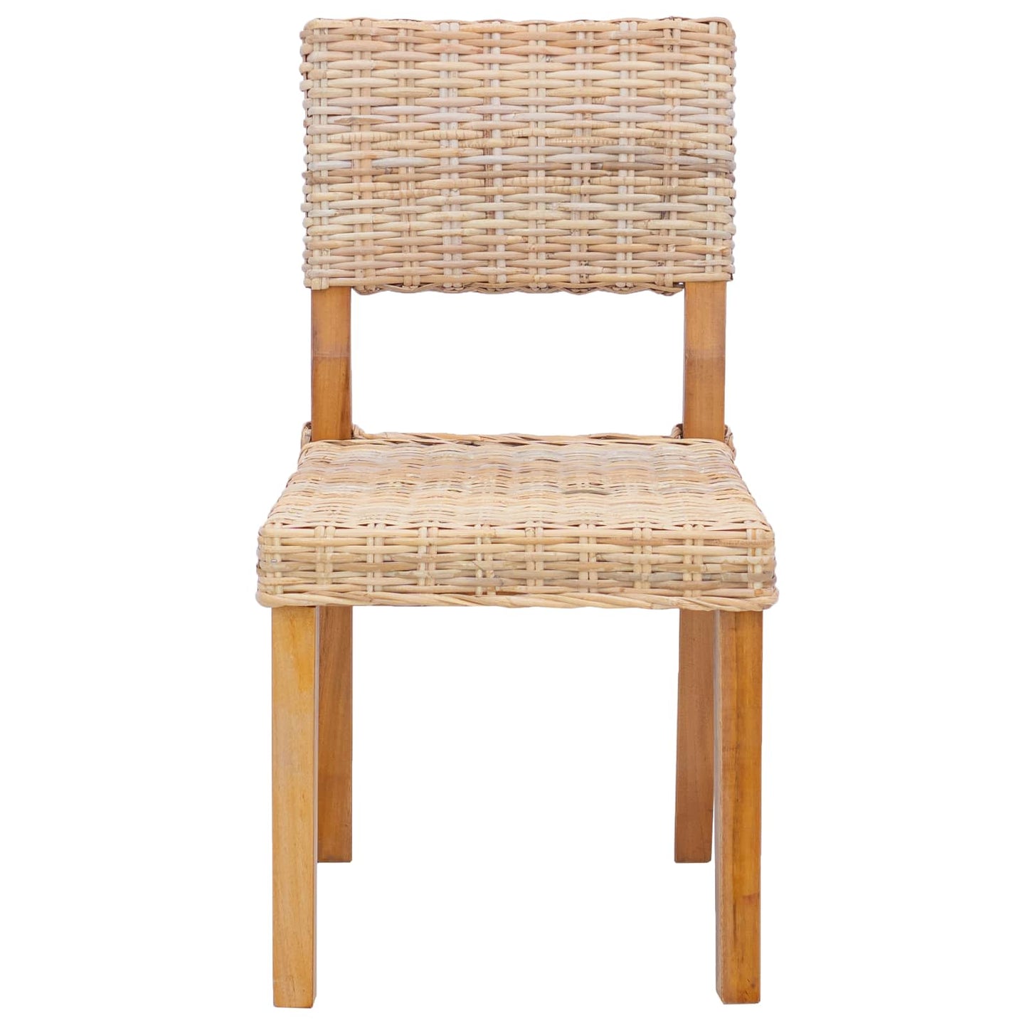Spisestuestol 2 pcs Kubu Rattan Naturlig 46 x 55 x 84 cm