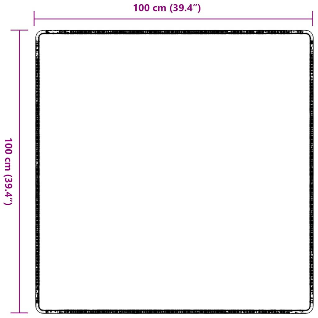 Teppeløper Antrasitt 100 x 100 cm 100% Polypropylen