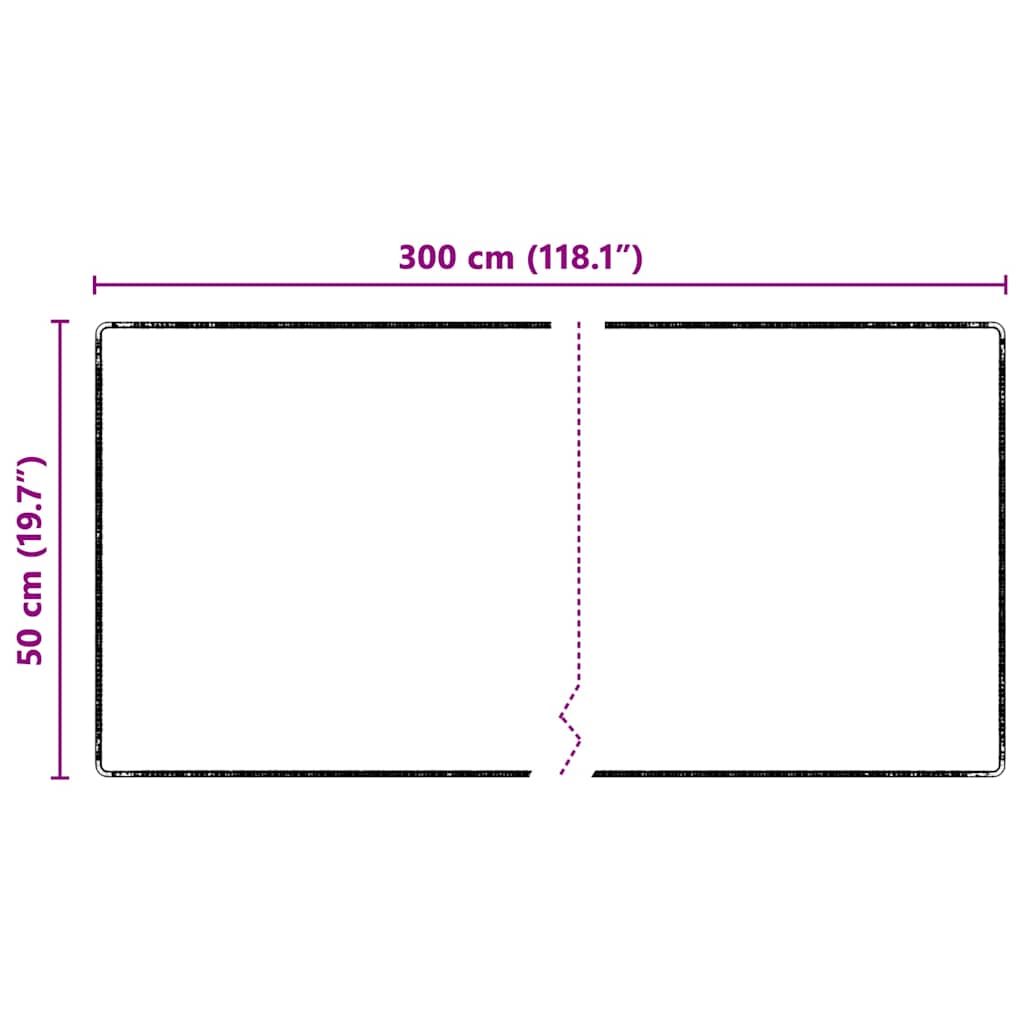 Teppeløper Svart 50 x 300 cm 100% Polypropylen Tuft