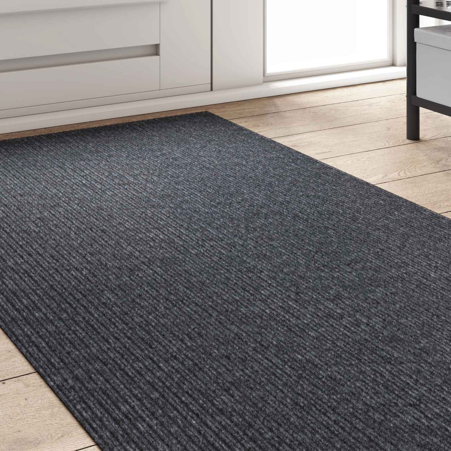 Teppeløper Grå 80 x 300 cm stoff