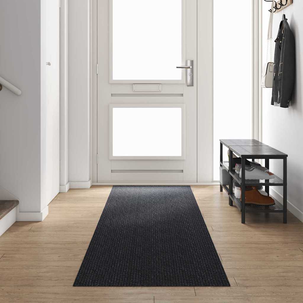 Teppeløper Antrasitt 80 x 400 cm stoff
