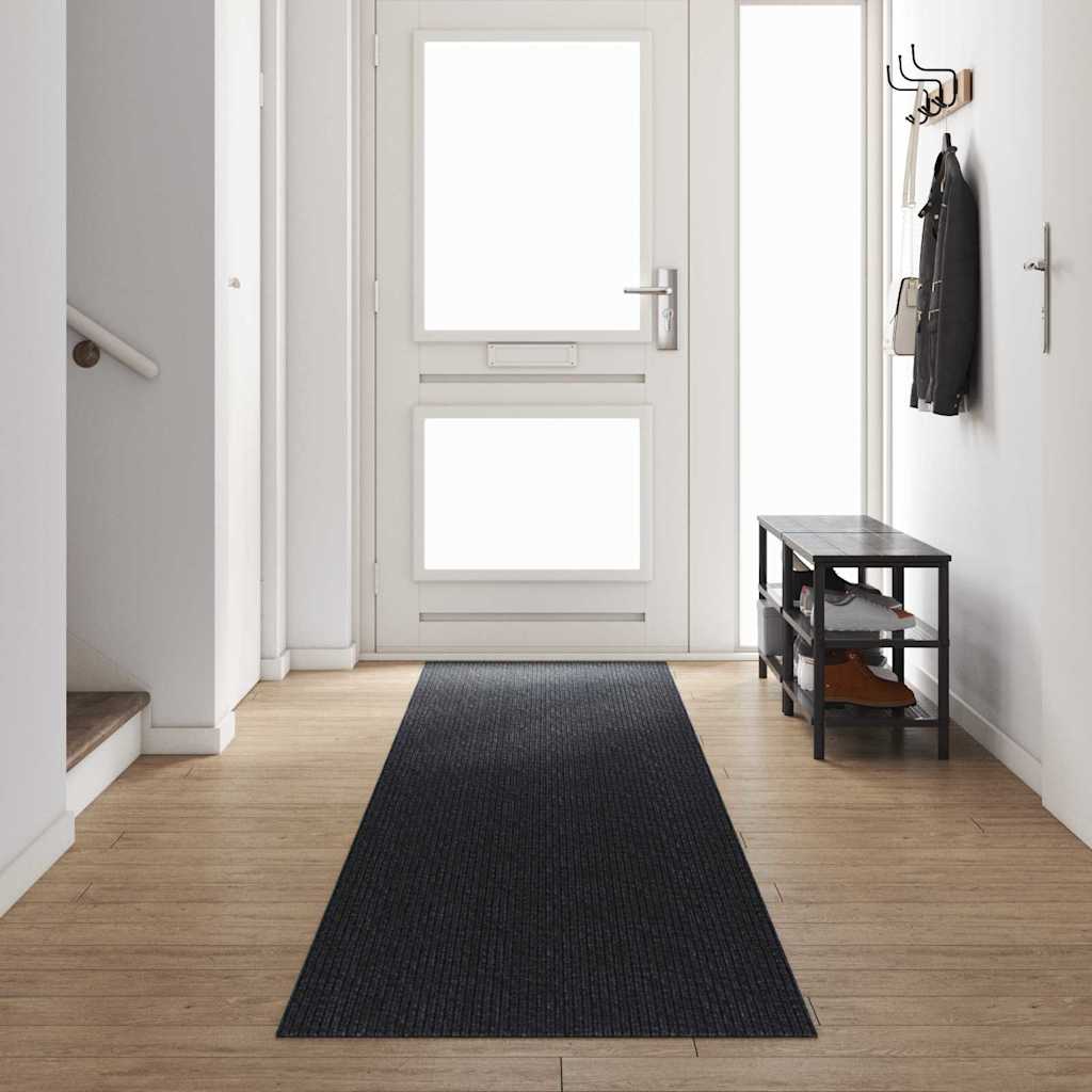 Teppeløper Antrasitt 80 x 500 cm stoff