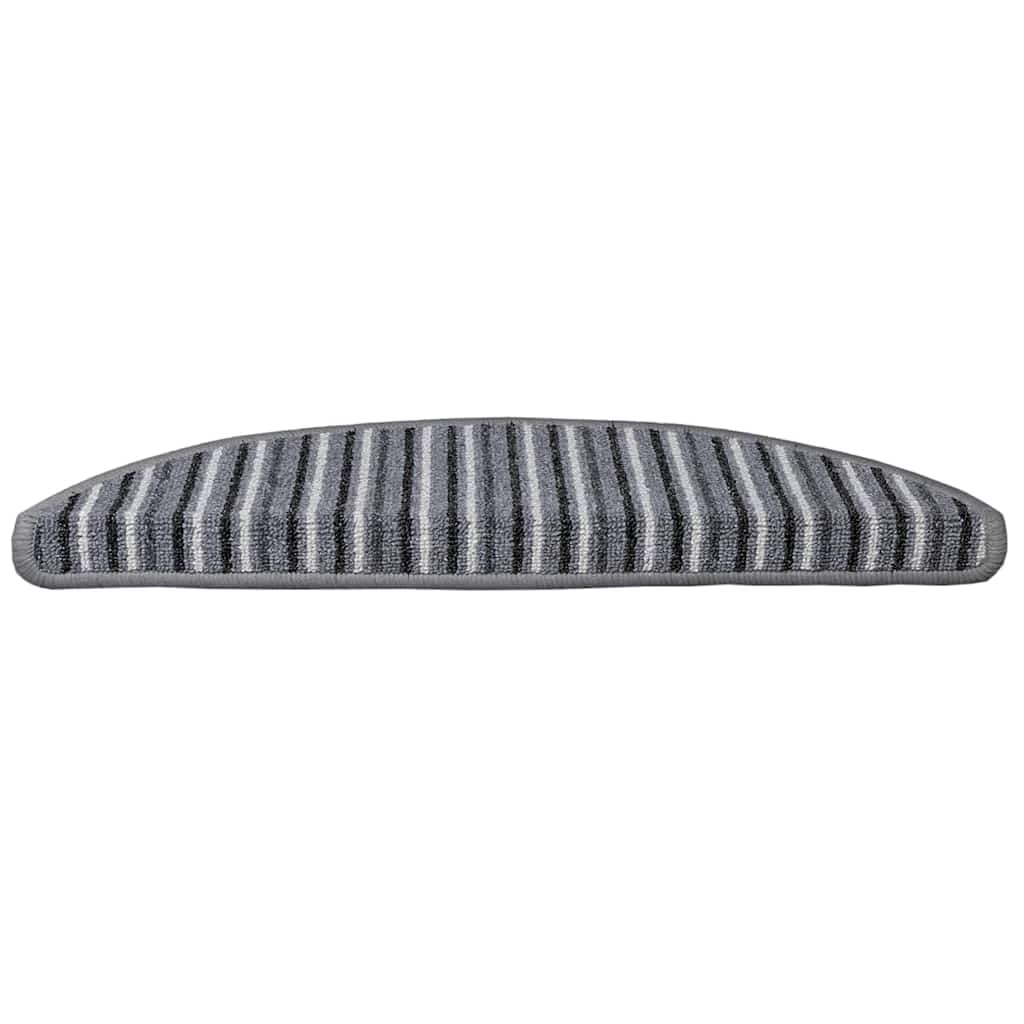 Selvlimende trappematter 15 pcs Grå 56 x 17 x 3 cm