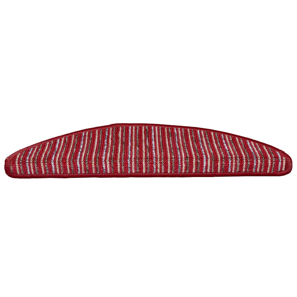 Selvlimende trappematter 15 pcs Rød 56 x 17 x 3 cm