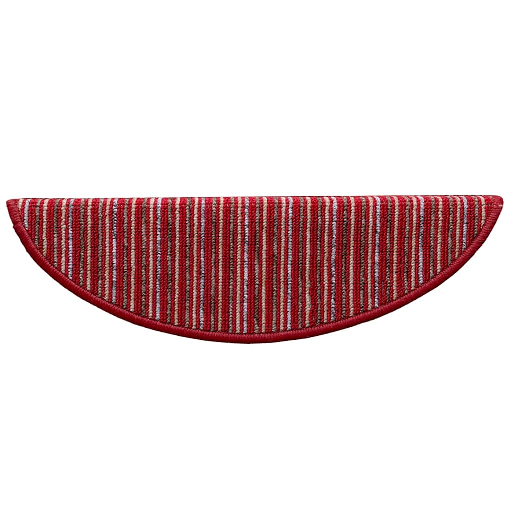 Selvlimende trappematter 15 pcs Rød 56 x 17 x 3 cm