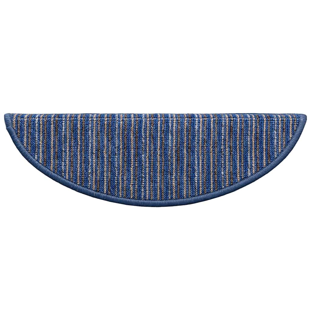 Selvlimende trappematter 15 pcs Blå 56 x 17 x 3 cm