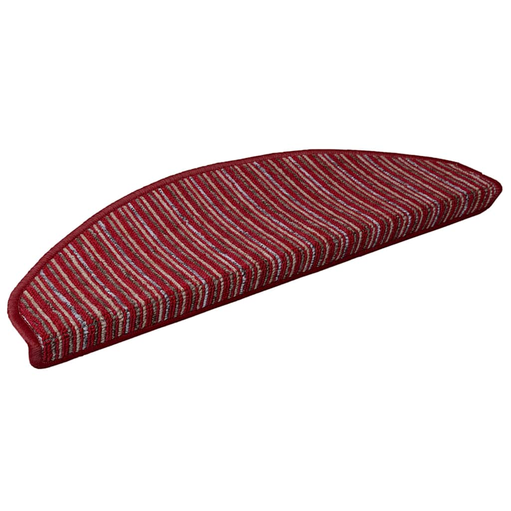 Selvlimende trappematter 15 pcs Rød 65 x 21 x 4 cm