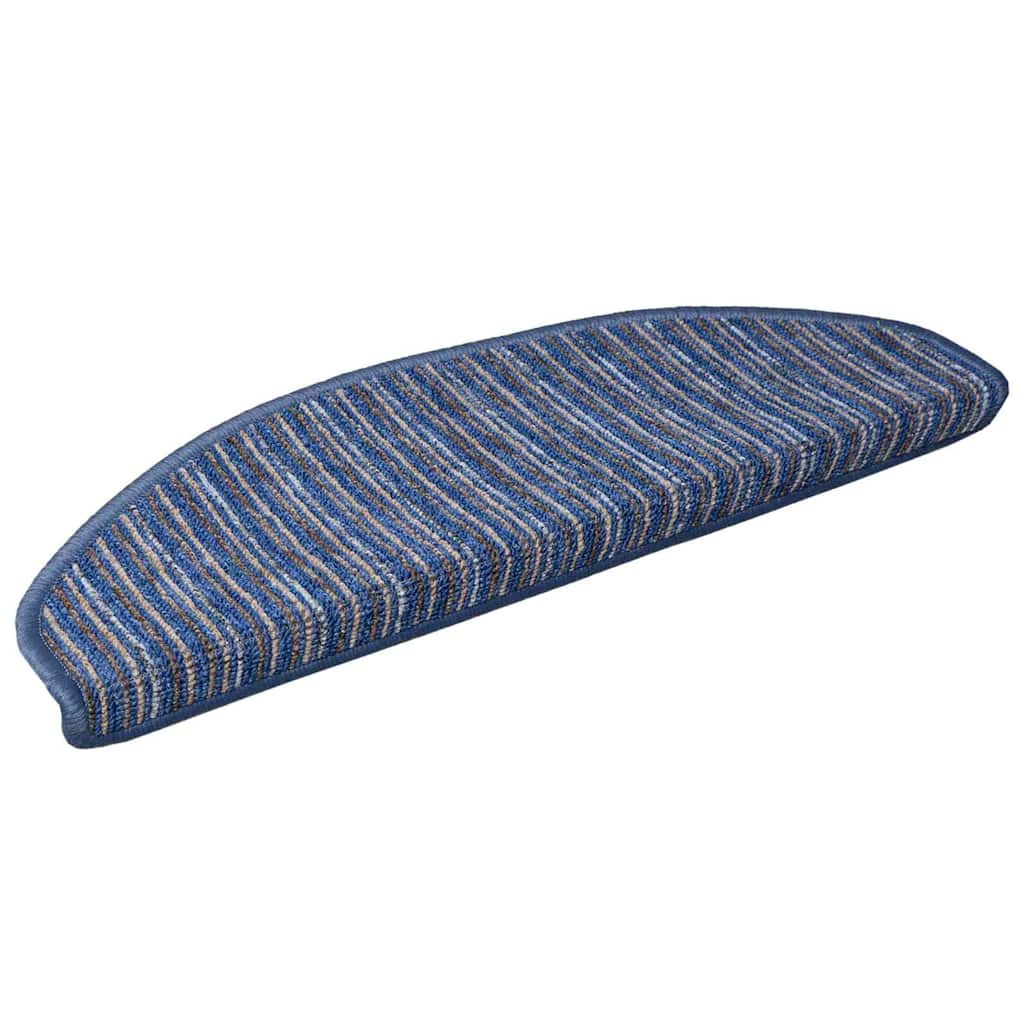 Selvlimende trappematter 15 pcs Blå 65 x 21 x 4 cm