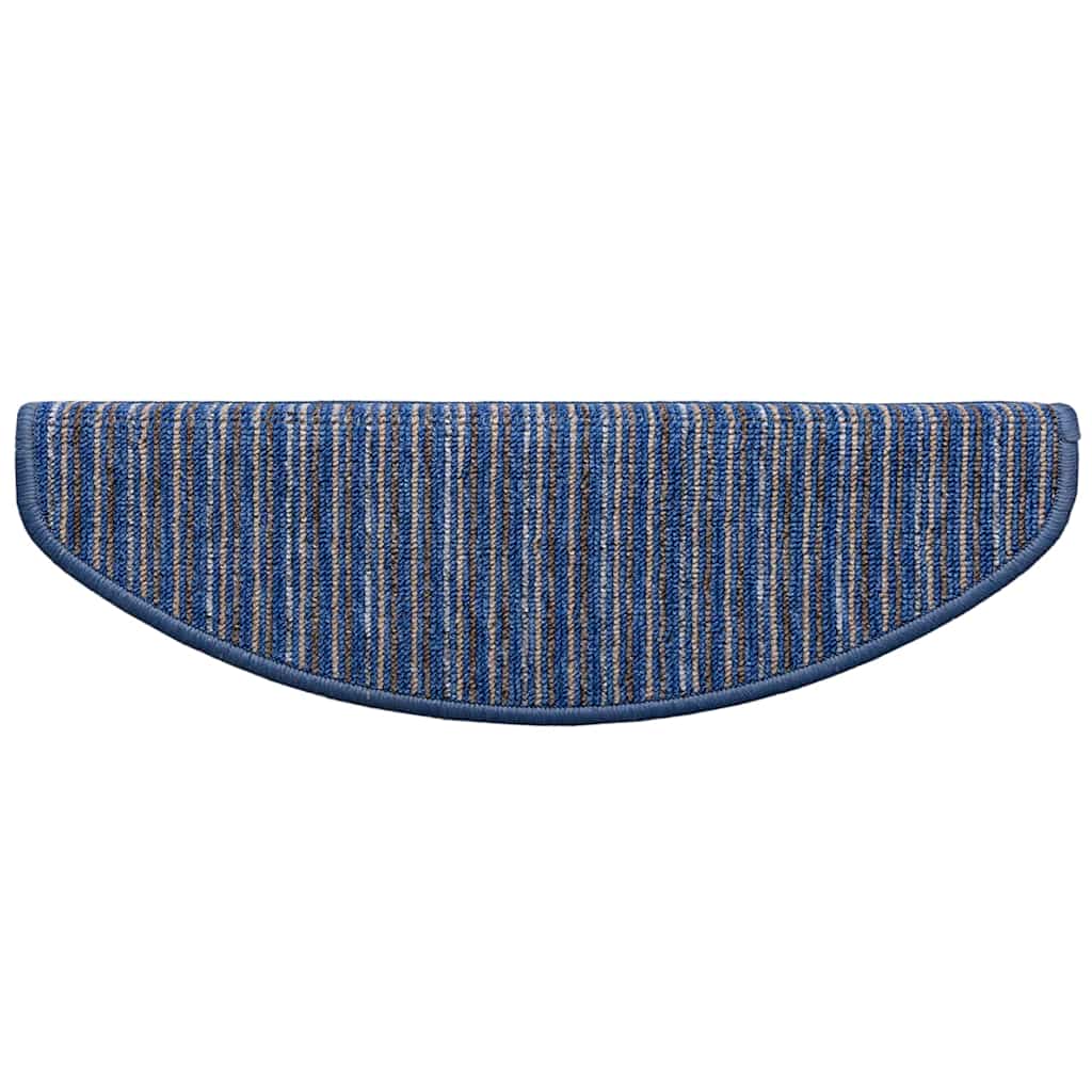 Selvlimende trappematter 15 pcs Blå 65 x 21 x 4 cm