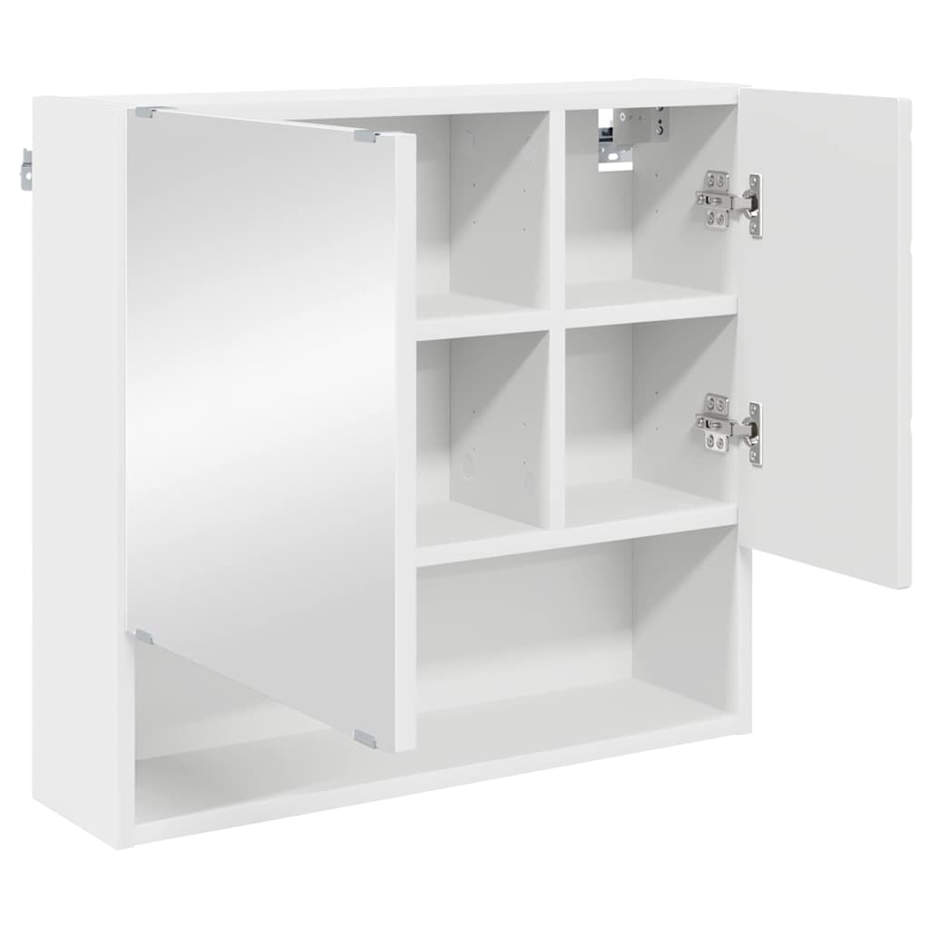 Baderomsinnredningssett 3 pcs Hvit Konstruert tre & Metall