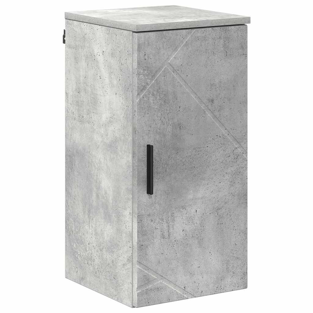 Baderomsinnredningssett 5 pcs Betonggrå Konstruert tre & Metall