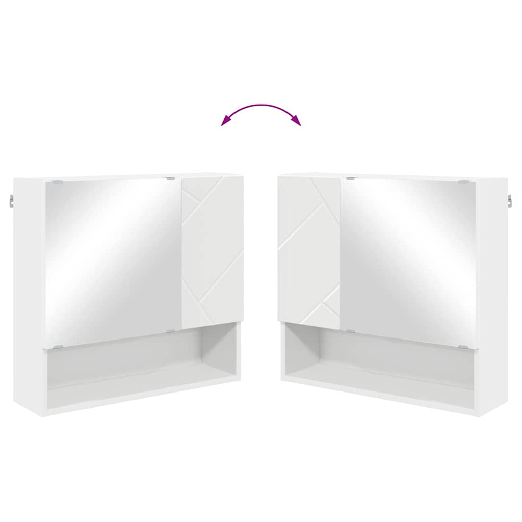 Baderomsinnredningssett 4 pcs Hvit Konstruert tre & Metall