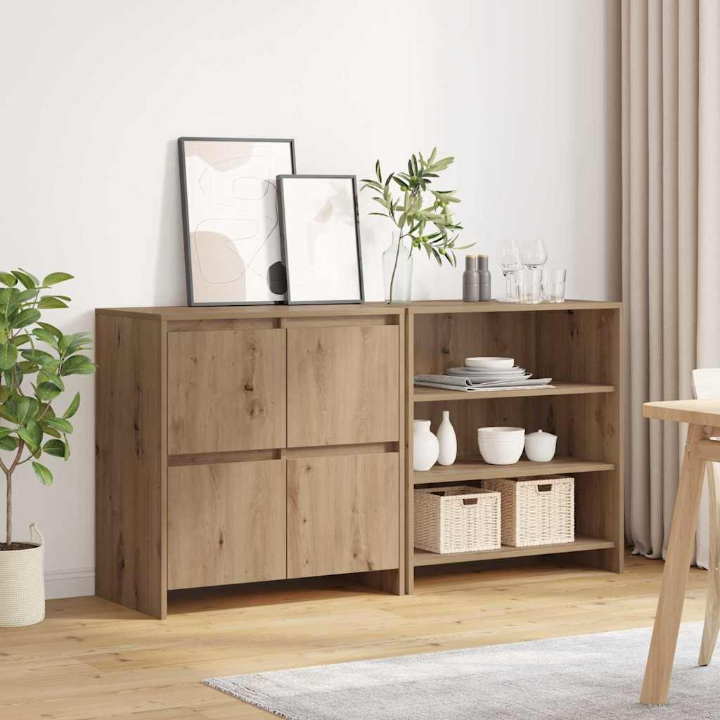 Serviesskap 2 pcs Artisan Eik 70 x 41 x 75 cm Konstruert tre