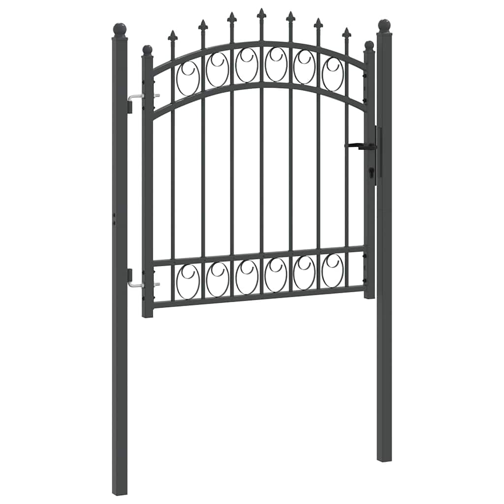 Gjerdeport med spisser EMMEN 100 x 100 cm Pulverlakkert stål