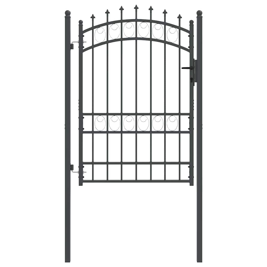Gjerdeport med spisser EMMEN 170 x 100 cm Pulverlakkert stål