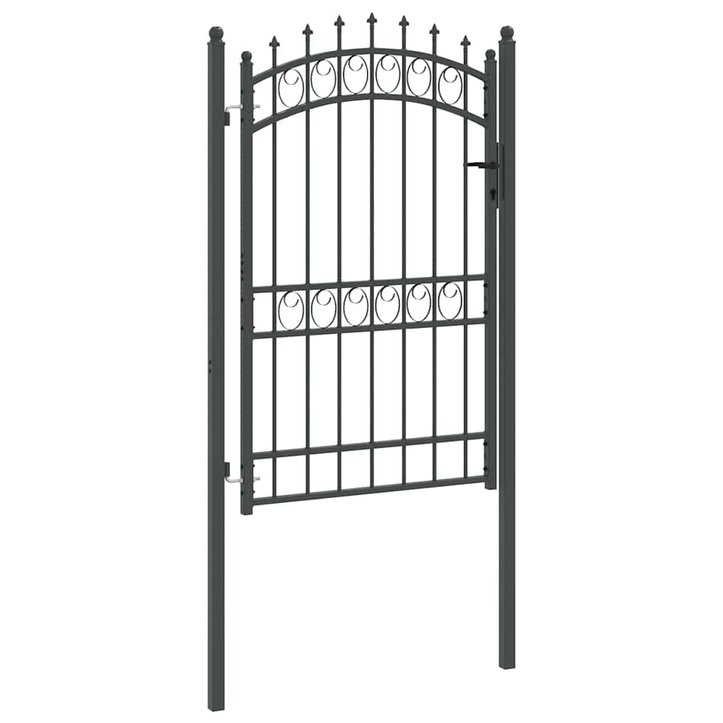 Gjerdeport med spisser EMMEN 200 x 100 cm Pulverlakkert stål