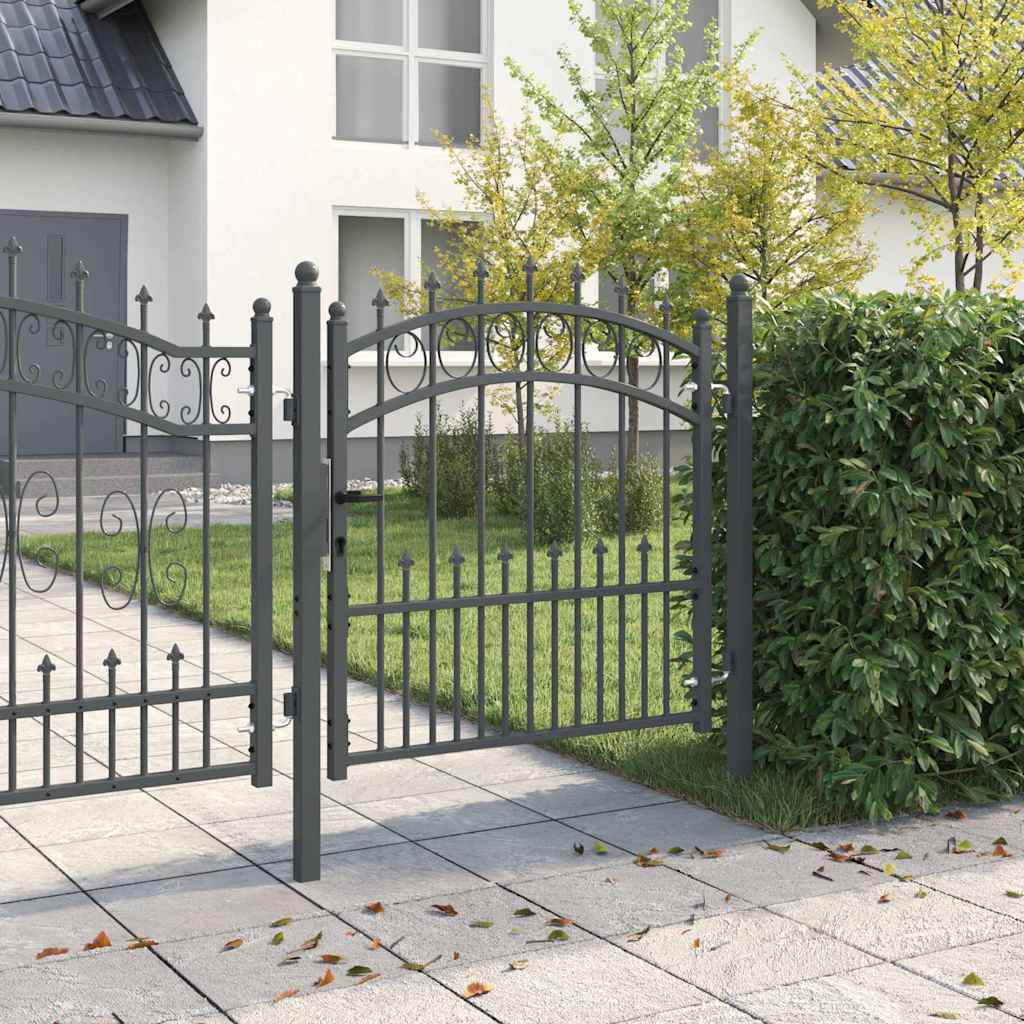 Gjerdeport med spisser EMMEN 100 x 100 cm Pulverlakkert stål