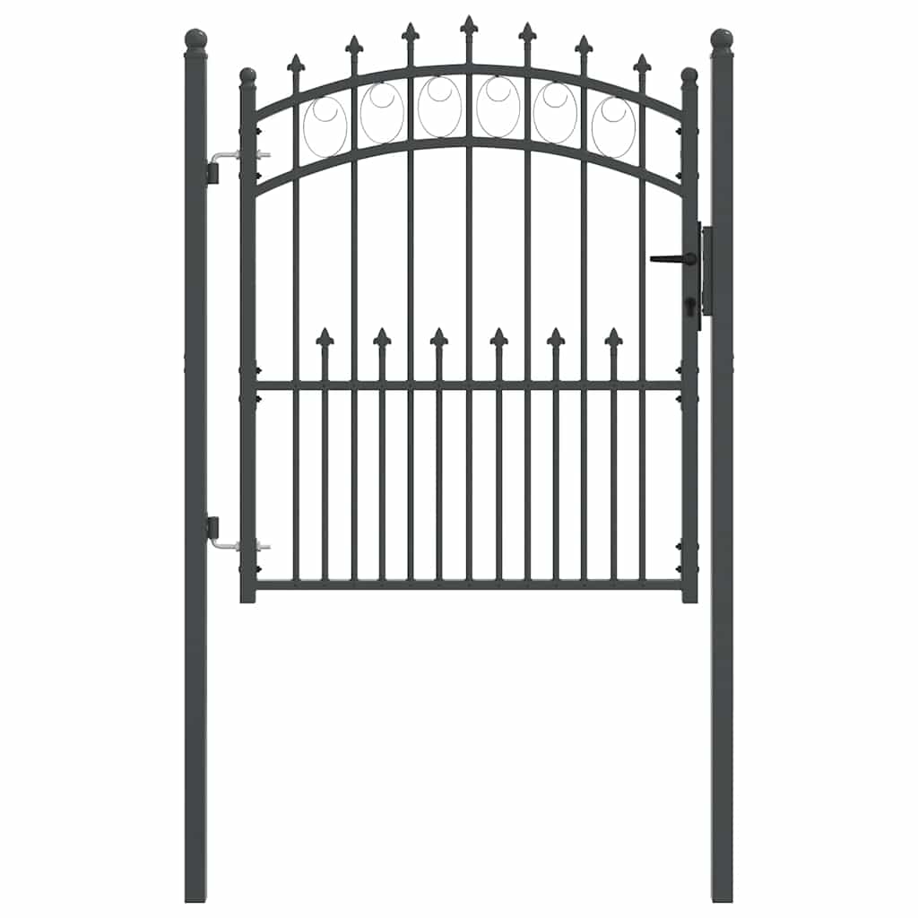Gjerdeport med spisser EMMEN 125 x 100 cm Pulverlakkert stål