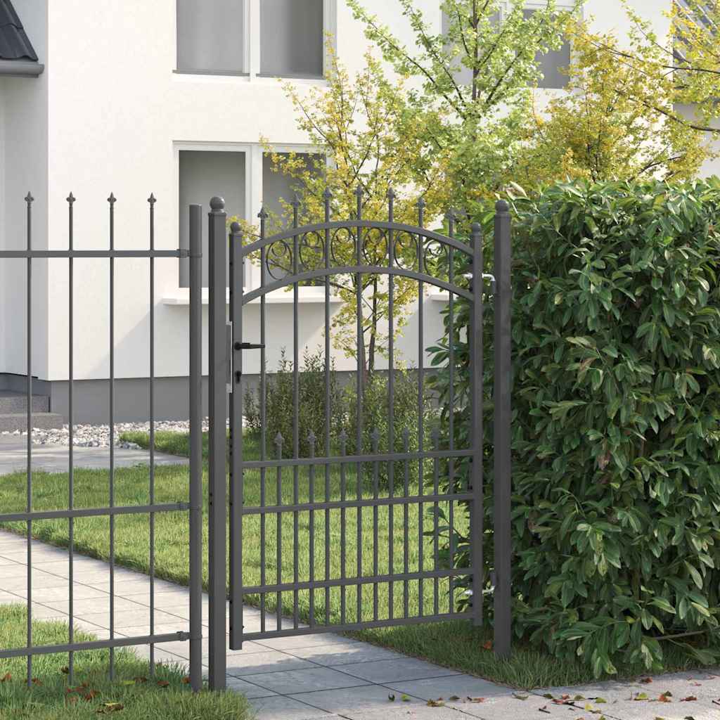 Gjerdeport med spisser EMMEN 170 x 100 cm Pulverlakkert stål