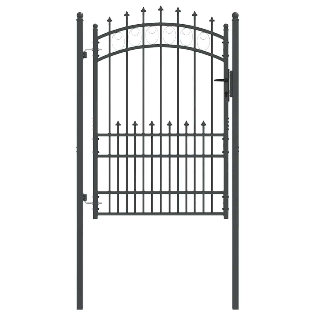 Gjerdeport med spisser EMMEN 170 x 100 cm Pulverlakkert stål