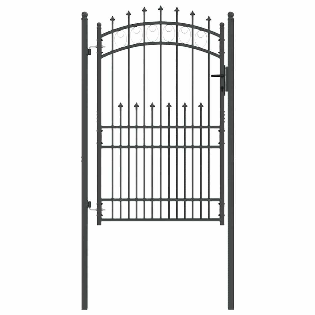 Gjerdeport med spisser EMMEN 200 x 100 cm Pulverlakkert stål