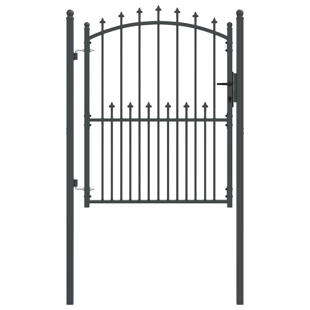 Gjerdeport med spisser EMMEN 150 x 100 cm Pulverlakkert stål