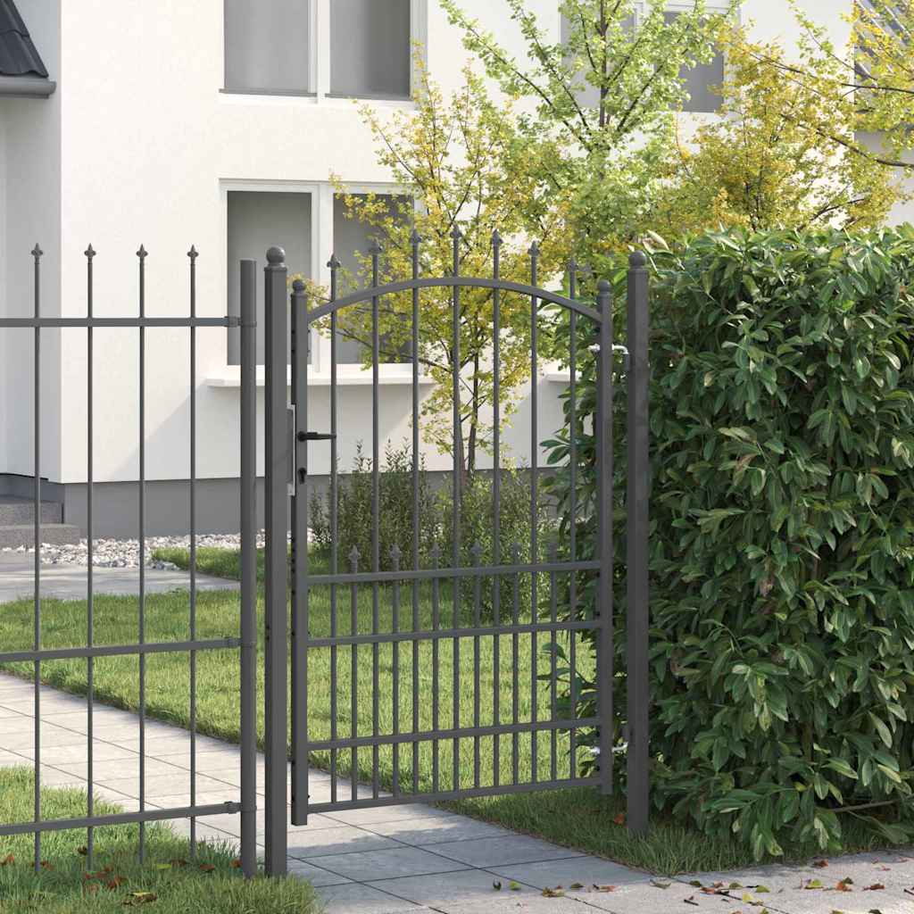Gjerdeport med spisser EMMEN 170 x 100 cm Pulverlakkert stål