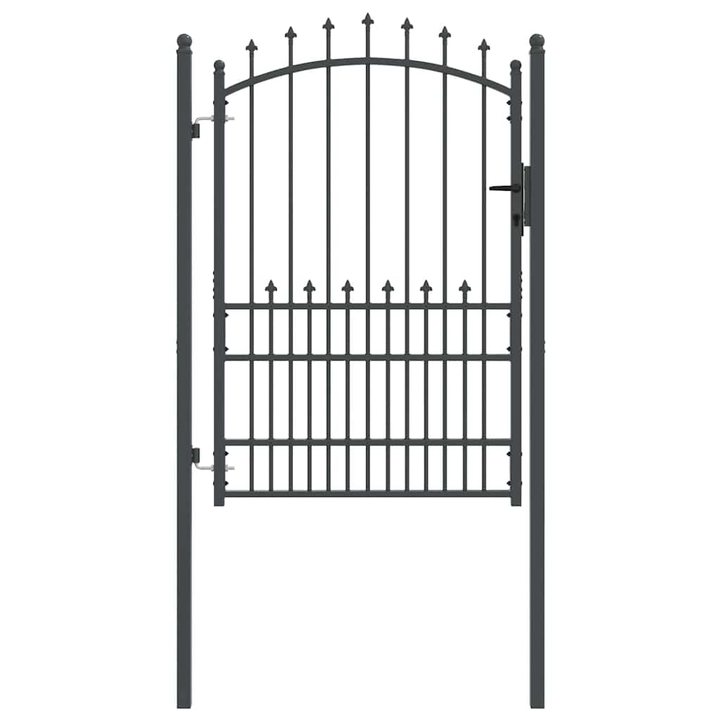 Gjerdeport med spisser EMMEN 170 x 100 cm Pulverlakkert stål