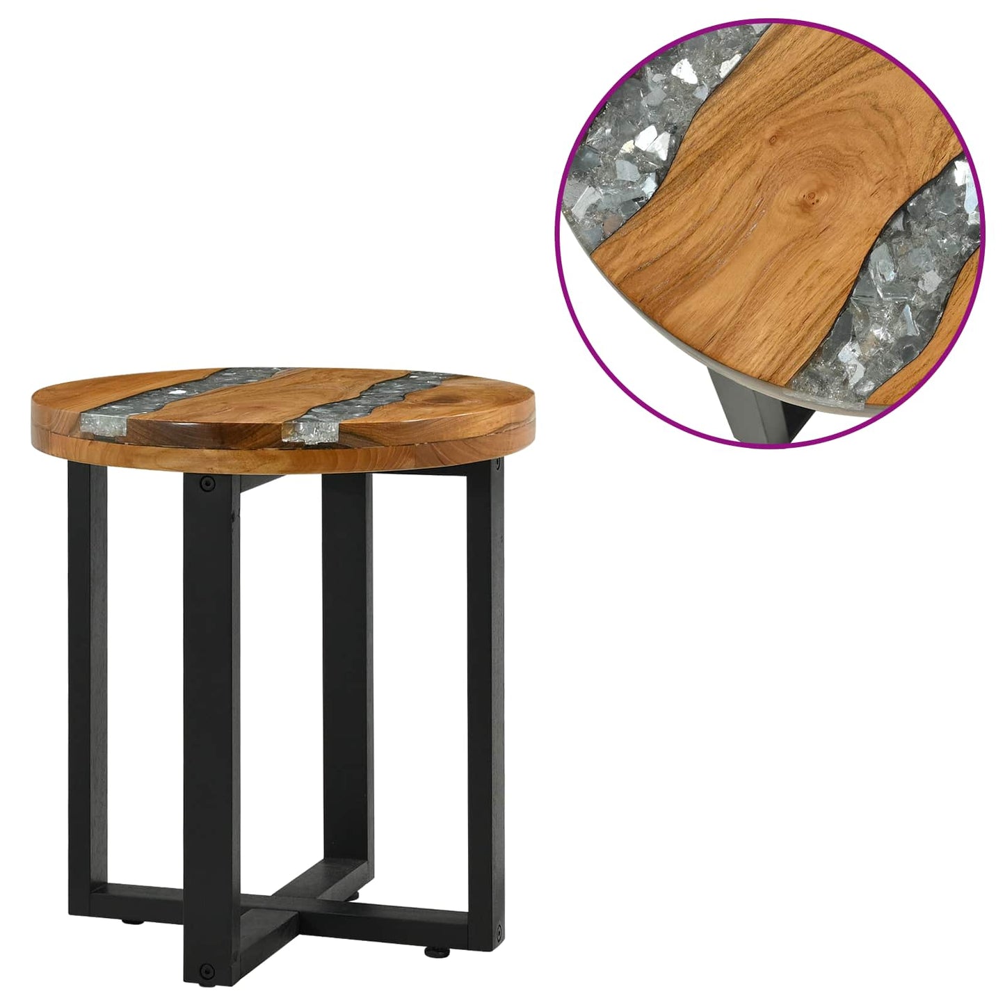 Kaffebord Brun 40 x 40 x 45 cm Massivt Teaktre