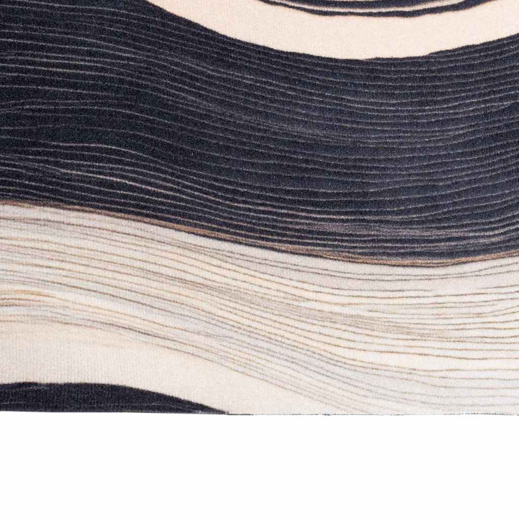 Kjøkken teppe Svart 180 x 60 cm Fløyel