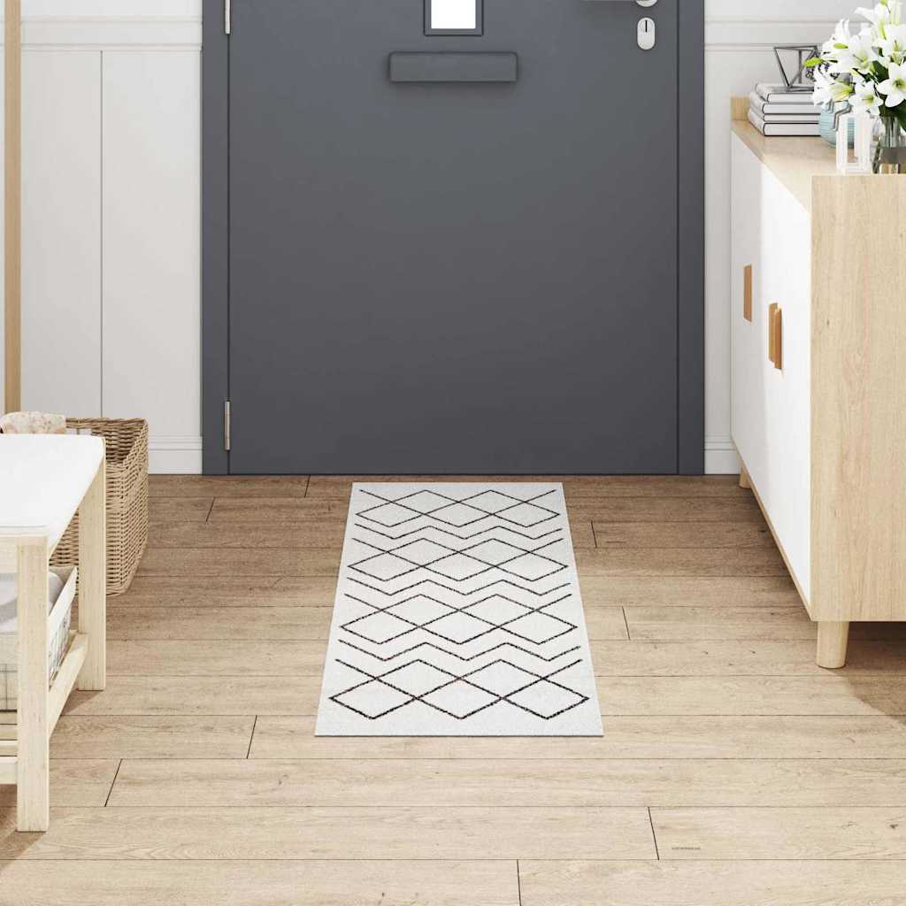 Kjøkken teppe Hvit 150 x 45 cm Fløyel