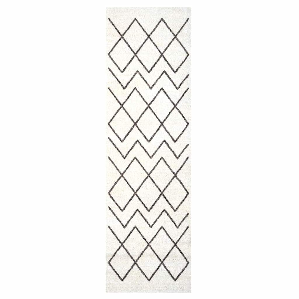 Kjøkken teppe Hvit 150 x 45 cm Fløyel