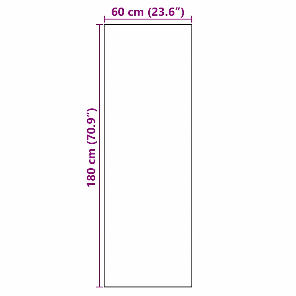 Kjøkken teppe Svart 180 x 60 cm Fløyel