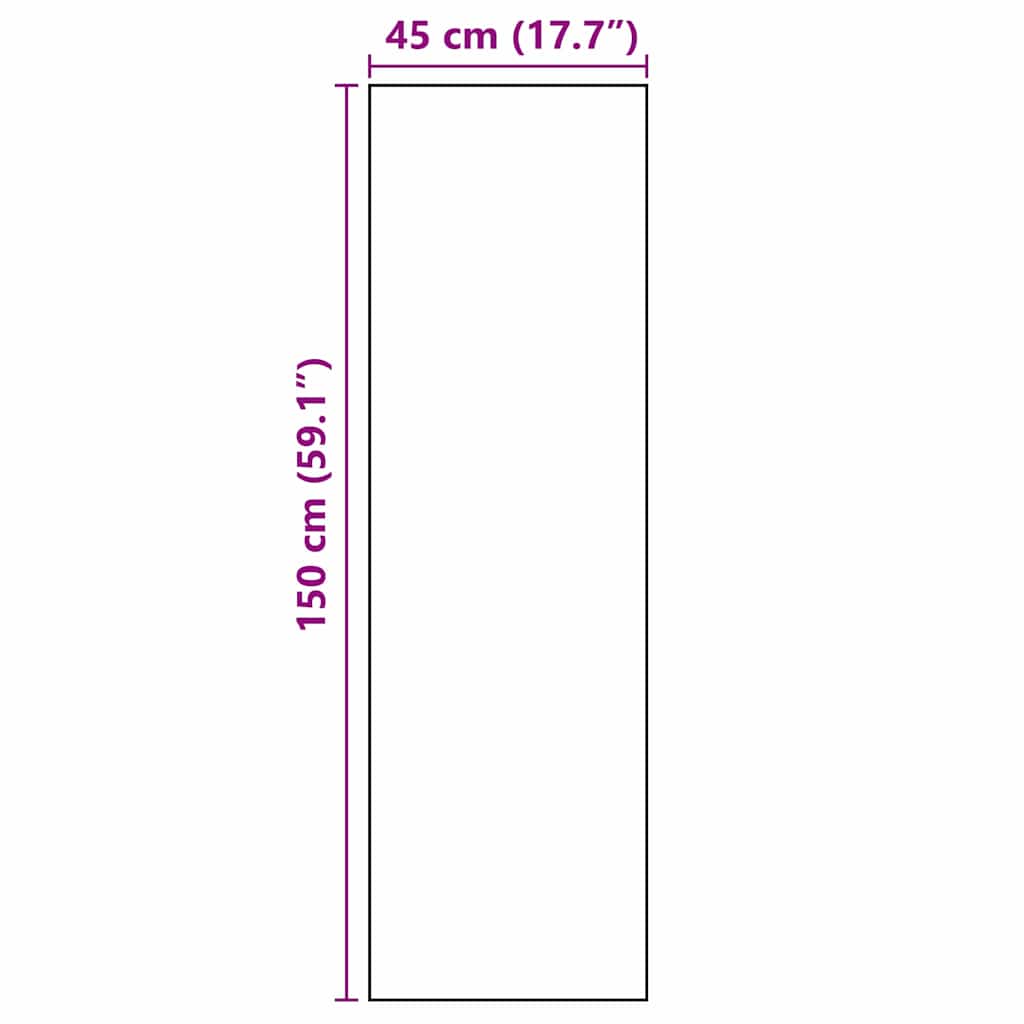 Kjøkken teppe Svart 150 x 45 cm Fløyel