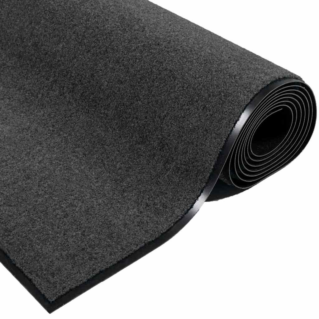 Dørmatte Antrasitt 60 x 40 x 1.2 cm Teddy-stoff