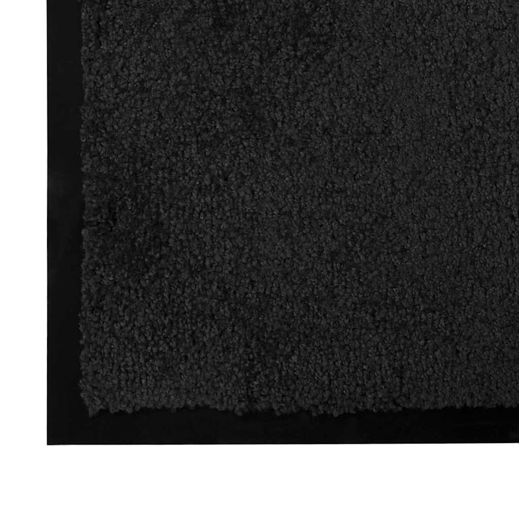 Dørmatte Svart 60 x 40 x 1.2 cm Teddy-stoff