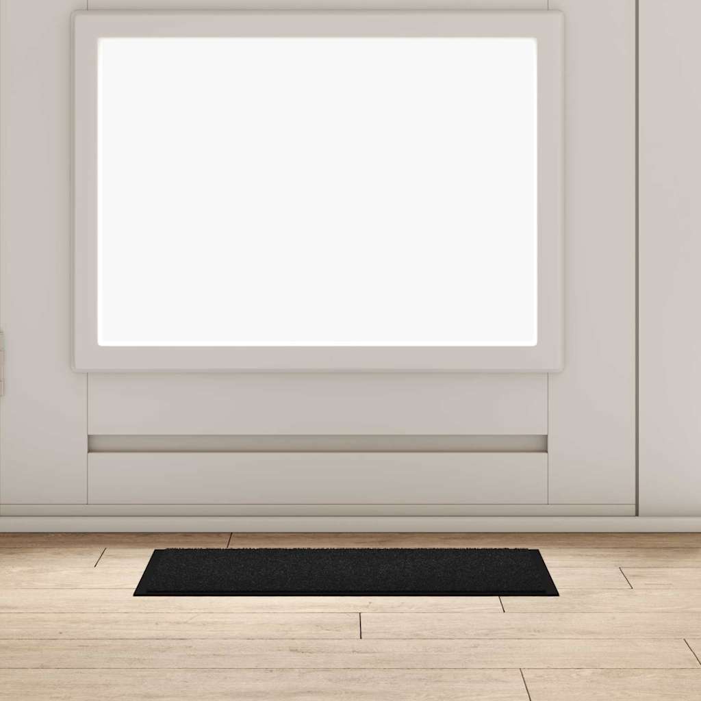 Dørmatte Svart 60 x 40 x 1.2 cm Teddy-stoff