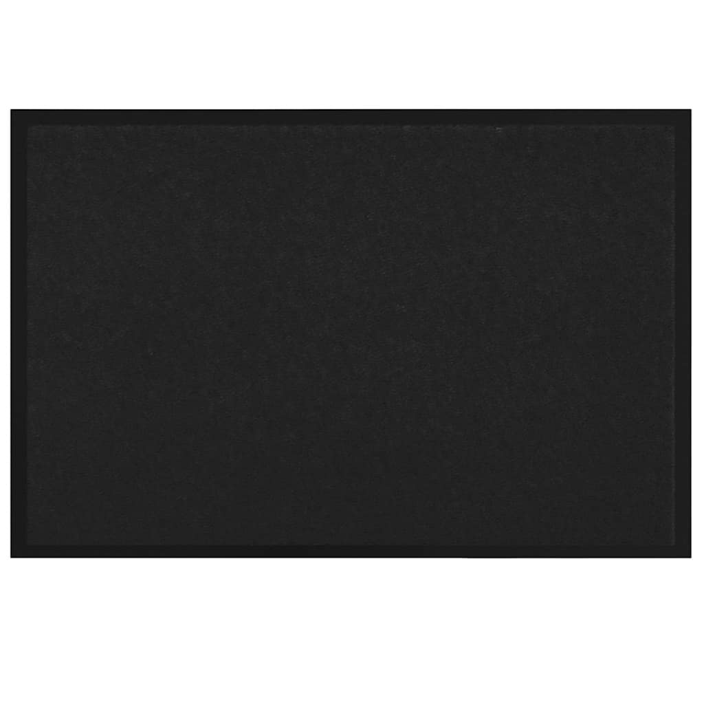 Dørmatte Svart 60 x 40 x 1.2 cm Teddy-stoff