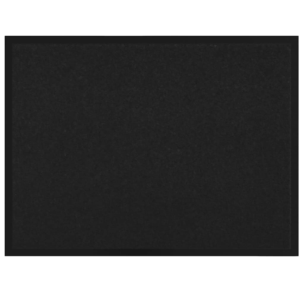 Dørmatte Svart 60 x 40 x 1.2 cm Teddy-stoff