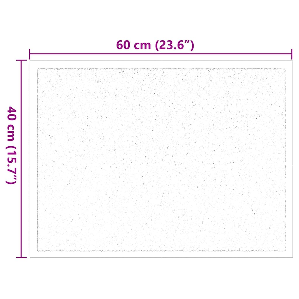Dørmatte Lysegrå 60 x 40 x 1.2 cm Teddy-stoff