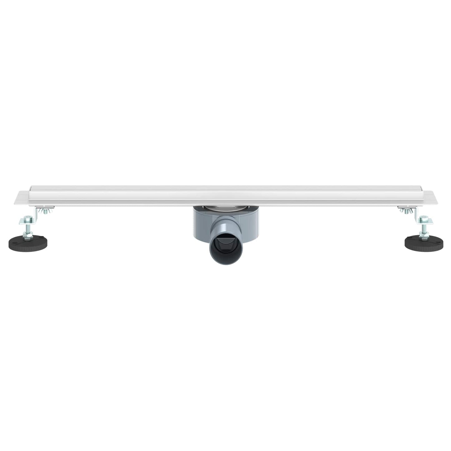 360° dusjdrenering med slankt design sølv 60 cm