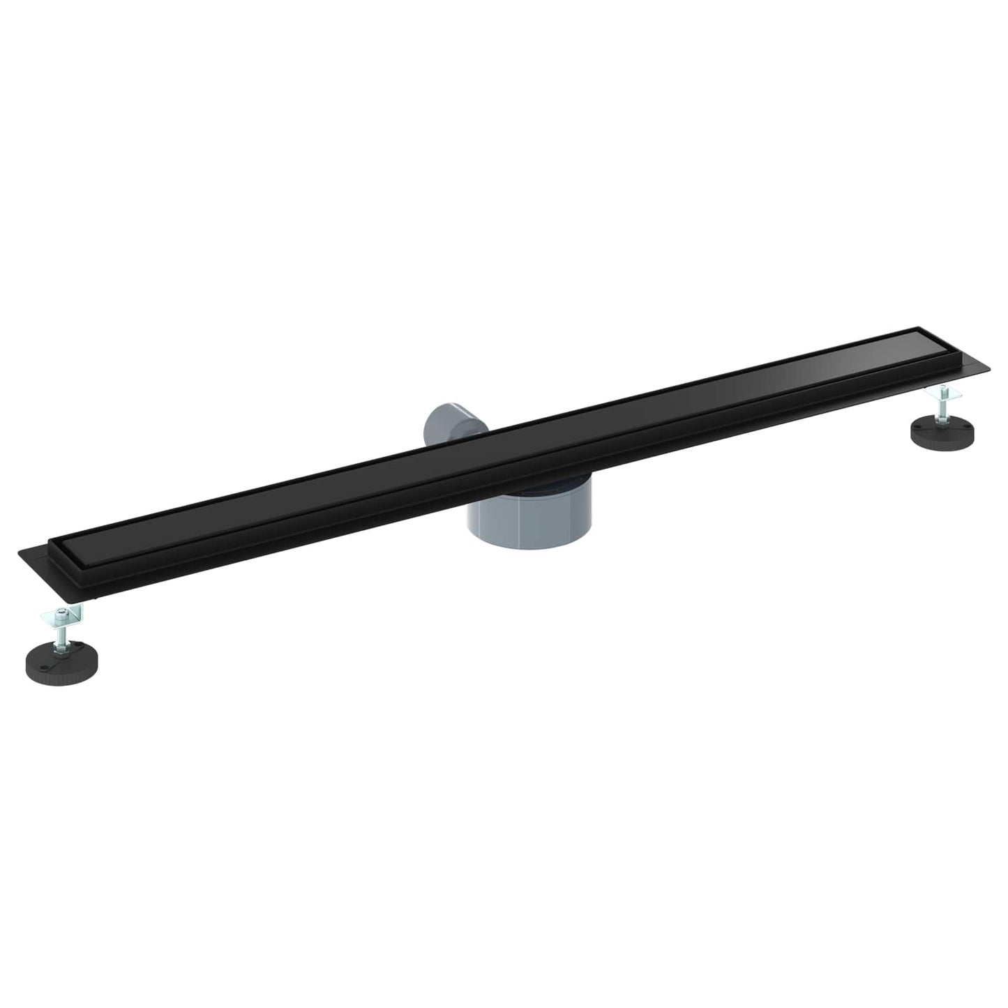 Dusjdren 2-i-1 med 360° Siphon Svart 90 cm Rustfritt Stål 304