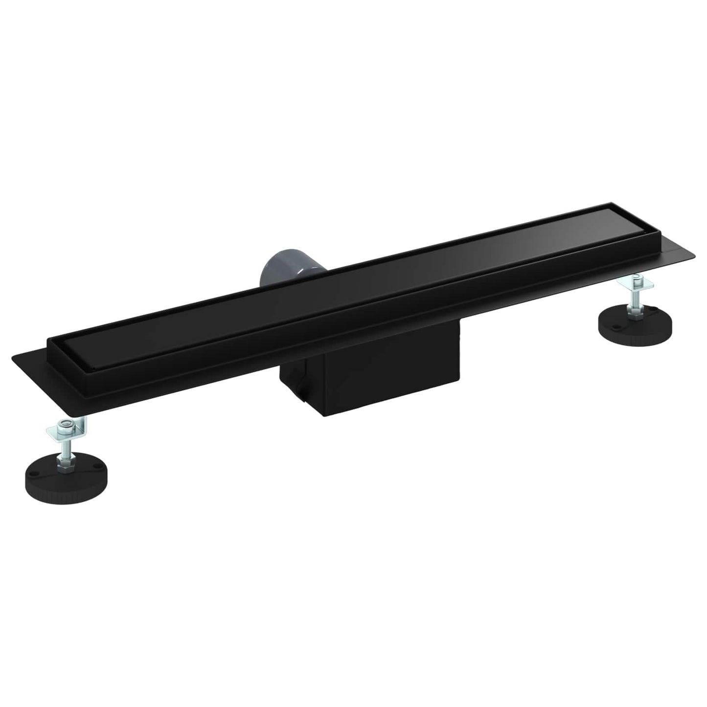 2 i 1 Dusjavløp Svart 60 cm Rustfritt Stål 304